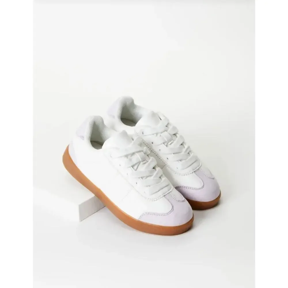 FabKids Lavender Fog Sneakers Girls Size 5